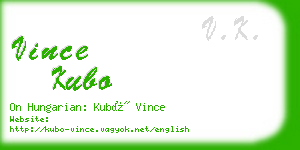 vince kubo business card